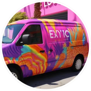 Colourful custom van wrap design in London.