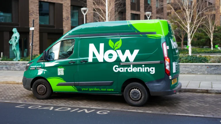 Professional van wrap for Now Gardening by a wrap company near me in London